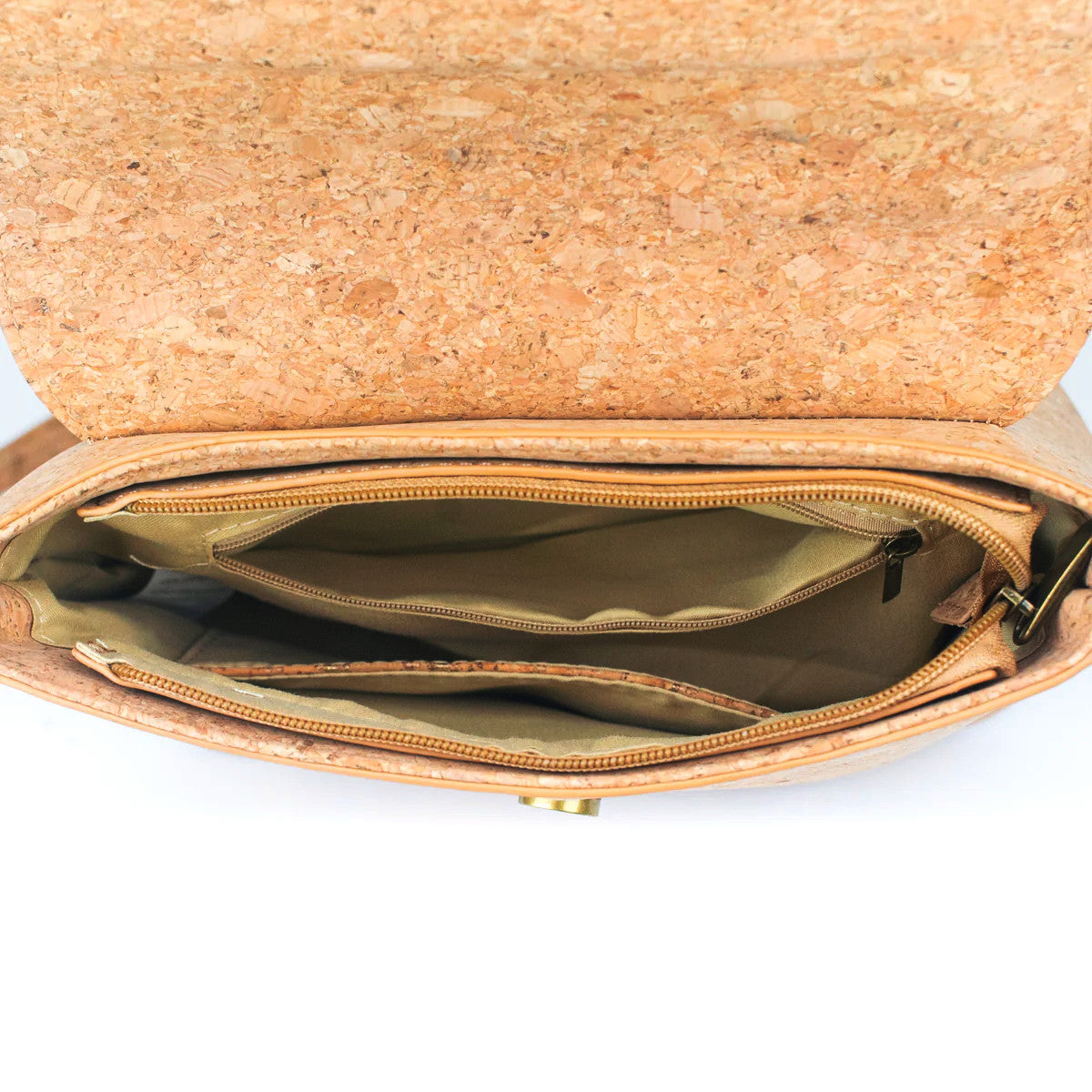 Kaffee-Kork Fusion – Crossbody Handtasche aus Kork