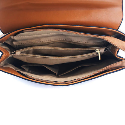 DeCarbonize Kork Handtasche Damen Mini Kurier Vintage-Design, Crossbody, Henkeltasche Vegan Leder Nachhaltig