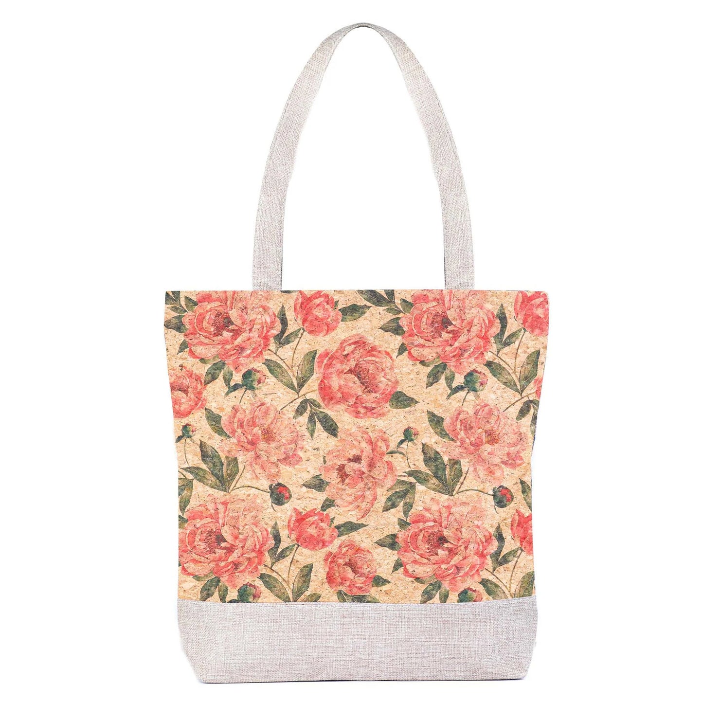 Handtasche aus Kork Damen Shopper Schultertasche Gross Nachhaltig Vegan Leder Canvas Totebag Tragetasche Strandtasche Korktasche