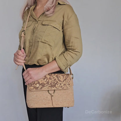 Kaffee-Kork Fusion – Crossbody Handtasche aus Kork